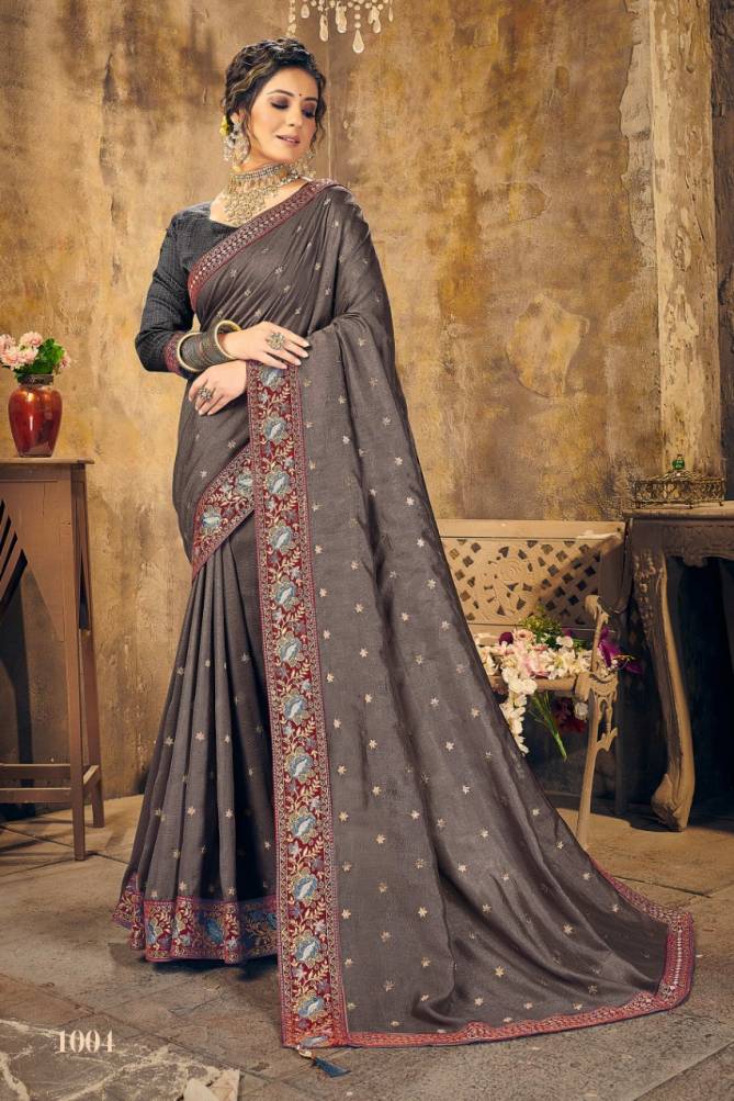 Ronisha Kavvya Festive Wear Silk Heavy Designer Embroidery Saree Collection